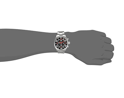 100M WR Durable, Stylish, and Precise 43/48MM Red Chronograph Watch with Steel Bracelet By Lapizta Zatara